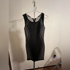 AVEC LE FILLE Size S Black Bodycon Studded Mini